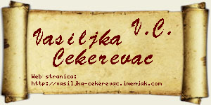 Vasiljka Čekerevac vizit kartica